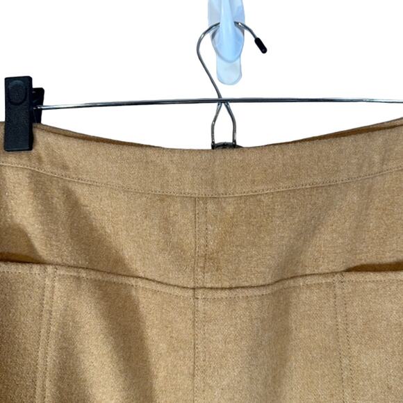 Vineyard Vines Beige Wool Blend Lined Mini Skirt With Pockets Women Sz 8 - Picture 5 of 11